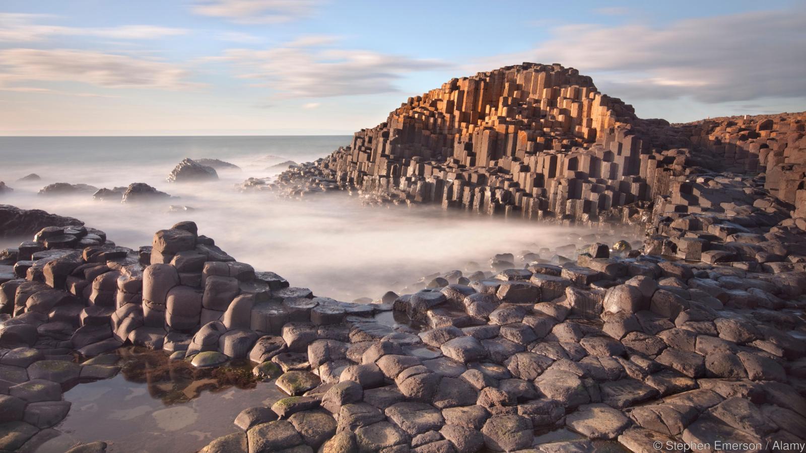 Giants causeway captured in the evening.